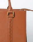 Never Mind Briefcase Genuine Leather Women Bag Western Handbag Purse