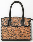 Hand Tooled Genuine Leather Tote Bag For Women Western Style