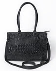 American Darling Tote Crocodile Embossed Genuine Leather Women Bag Western Handbag Purse