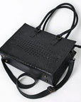 American Darling Tote Crocodile Embossed Genuine Leather Women Bag Western Handbag Purse