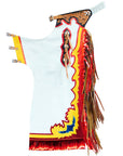 HILASON Western Horse Bull Riding Safety Leather Protective Vest & Rodeo Chaps Combo