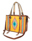 American Darling ADBG1033A Tote Saddle Blanket Genuine Leather women bag western handbag purse