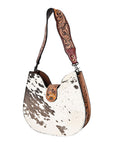 American Darling Hobo Hand Tooled Hair-On Genuine Leather women bag western handbag purse