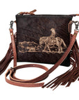 American Darling Small Crossbody Saddle Blanket Genuine Leather women bag western handbag purse