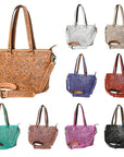 American Darling Tote Hand Tooled Genuine Leather women bag western handbag purse