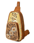 American Darling Sling Hand Tooled Saddle Blanket Genuine Leather women bag western handbag purse