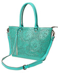 American Darling Hand Tooled Genuine Leather Women Bag Western Handbag Purse
