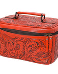 American Darling Jewelry Case Hand Tooled Genuine Leather Women Bag Western Handbag Purse