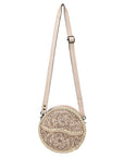 American Darling Canteen Hand Tooled Genuine Leather Women Bag Western Handbag Purse