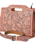 Clutch Hand Tooled Genuine Leather women bag western handbag purse
