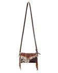 American Darling Small Crossbody Hand Tooled Hair On Genuine Leather Women Bag Western Handbag Purse