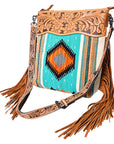 American Darling Signature Crossbody Hand Tooled Saddle Blanket Genuine Leather Women Bag Western Handbag Purse