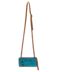 American Darling ADBG535BR Wallet Hand Tooled Genuine Leather Women Bag Western Handbag Purse