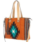 American Darling ADBG573D1 Tote Saddle Blanket Genuine Leather Women Bag Western Handbag Purse