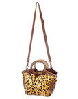 American Darling Hand Tooled Hair On Genuine Leather Women Bag Western Handbag Purse