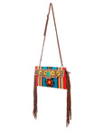 American Darling Hand Tooled Saddle Blanket Genuine Leather Women Bag Western Handbag Purse