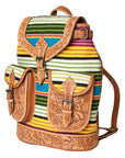 American Darling Hand Tooled Saddle Blanket Genuine Leather Women Bag Western Handbag Purse