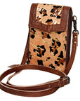 American Darling Cell Phone Holder Hair On Genuine Leather women bag western handbag purse