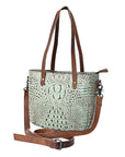 American Darling Tote Crocodile Embossed Genuine Leather Women Bag Western Handbag Purse