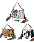American Darling Hobo Hair-On Genuine Leather Women Bag Western Handbag Purse