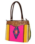 American Darling Tote Hand Tooled Saddle Blanket Genuine Leather Women Bag Western Handbag Purse