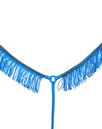 Hilason Horse Flat Braided Paracord Crystal Fringes Breast Collar