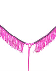 Hilason Horse Flat Braided Paracord Crystal Fringes Breast Collar