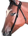 Black Horse Bridle Headstall Flat Braided Paracord By Hilason