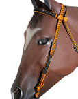 Horse Bridle Headstall Flat Braided Paracord Crystal Hilason