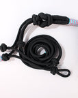 HILASON Western Horse Poly Rope Tied Adjustable Halter 8 Ft Lead Black