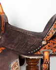 Flexible Tree Western Saddle With Hand Tooled Leather For Trail Riding Endurance