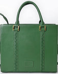 Never Mind Briefcase Genuine Leather Women Bag Western Handbag Purse