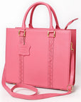 Never Mind Briefcase Genuine Leather Women Bag Western Handbag Purse