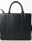 Never Mind Briefcase Genuine Leather Women Bag Western Handbag Purse