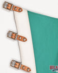 HILASON Pro Rodeo Bull Riding Chaps Genuine Leather Turquoise