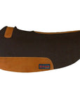 HILASON Western Wool Felt Contoured Horse Saddle Pad W/ Distressed Wear Leather | for Horses