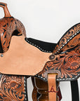 Hilason Western Horse Barrel Racing Wooden Tree American Leather Saddle