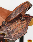 Hilason Western Horse Barrel Racing Wooden Tree American Leather Saddle