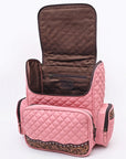 American Darling Genuine Leather Hand-Tooled Floral Quilted Backpack Bag Travel Purse with YKK Zipper