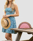 American Darling Western Leather Taco Bag with Quilted Build Hand-Tooled Accents Genuine Leather and Secure YKK Closure