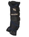 Back On Track Horse Leg Pair Royal Quick Wraps Deluxe Polyester Black Flexible Protective Boots