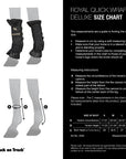 Back On Track Horse Leg Pair Royal Quick Wraps Deluxe Polyester Black Flexible Protective Boots