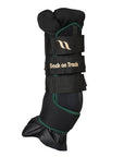Back On Track Horse Leg Pair Royal Quick Wraps Deluxe Polyester Black Flexible Protective Boots