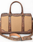 American Darling Duffel Hand Tooled Saddle Blanket Genuine Leather Women Bag Western Handbag Purse
