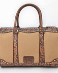 American Darling Duffel Hand Tooled Saddle Blanket Genuine Leather Women Bag Western Handbag Purse