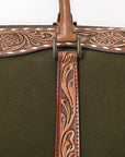 American Darling Duffel Hand Tooled Saddle Blanket Genuine Leather Women Bag Western Handbag Purse