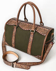 American Darling Duffel Hand Tooled Saddle Blanket Genuine Leather Women Bag Western Handbag Purse