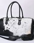 American Darling Duffle bag Beautifully Hair On Leather women Handbag