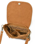 American Darling Genuine Suede Leather Cross body Bag - Fringe, Embroidery & Concho Eco-Friendly Vegetable Tanned Purse