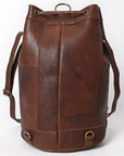 American Darling Bucket Hand tooled Hair-On Genuine Leather Weaved Women Bag Western Handbag Purse
